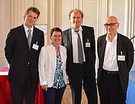 Die Preisträger und ihre Betreuerin (v.l.): Thomas Bumm, Iris Zwirner-Baier, Gernot Stuhler und Herrmann Koepsell. (Foto: privat)