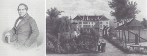 Die orthopädische Anstalt Jakob Heines in Cannstatt im Jahr 1854