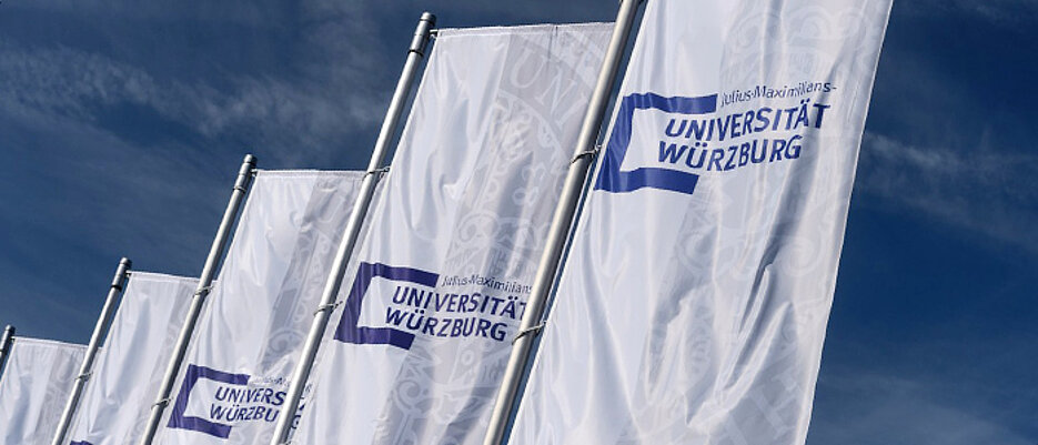 Flaggen vor der Uni Würzburg (Foto: Daniel Peter)