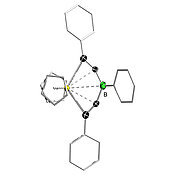 Vereinfachtes Molekülmodell eines Bisalkinylborans