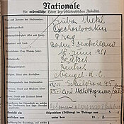 Inskriptionsblatt Ljuba Metzls für das Wintersemester 1930/31. Archiv der Universität Wien, Nationale der Philosophischen Fakultät WS 1930/31, Metzl, Ljuba.