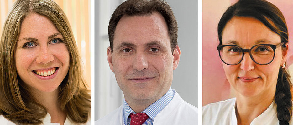 Dr. Anastasia Altides, PD Dr. Ralf Joukhadar und Dr. Sophia Jeschke (von links) beantworten am 27. April 2021 Fragen zu weiblichen Unterbauchschmerzen.