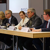 Dr. Knemeyer Pereira, Prof. Eilers, Dr. Danhof, Prof. Frosch and Dr. Jöckel during the MSNZ press conference