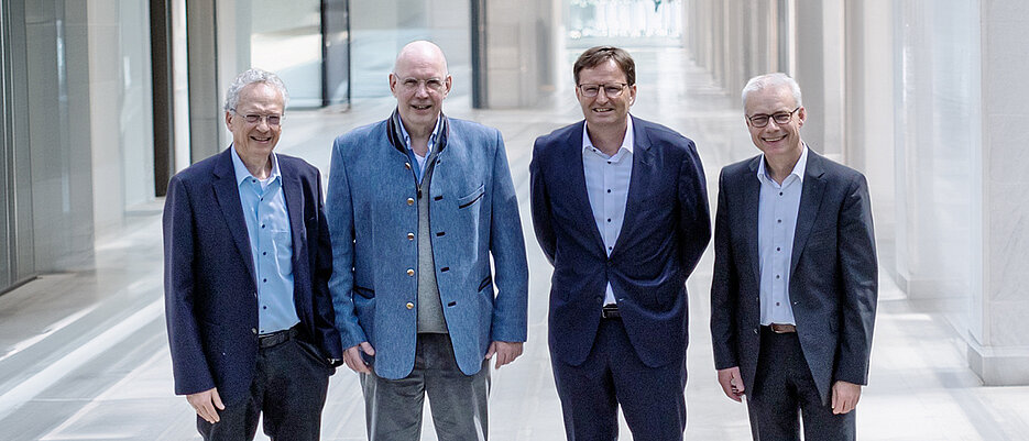 Das geschäftsführende Direktorium der Allianz (von links): Ralf Bargou (Würzburg), Matthias W. Beckmann (Erlangen), Tobias Pukrop (Regensburg) und Martin Trepel (Augsburg).