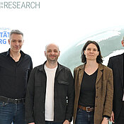 Maßgeblich beteiligt am der Lehrstuhlkooperation sind die Mitglieder des EORC-Boards (von links): Michael Thiel, Hannes Taubenböck, Tobias Ullmann, Doris Klein, Stefan Dech und Martin Wegmann.